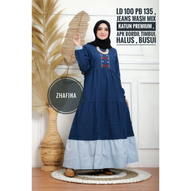 Dress Denim Rempel | Dress Jeans Dewasa
