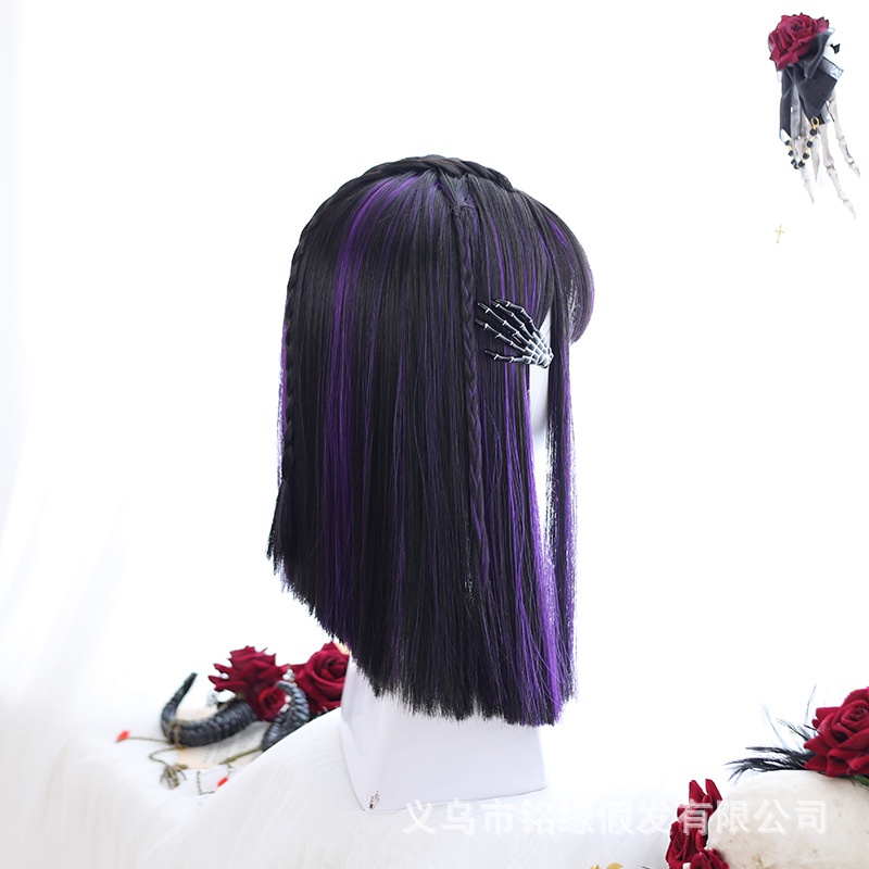 LOL-06 wig rambut palsu wanita peek a boo kpop lolita cosplay daily