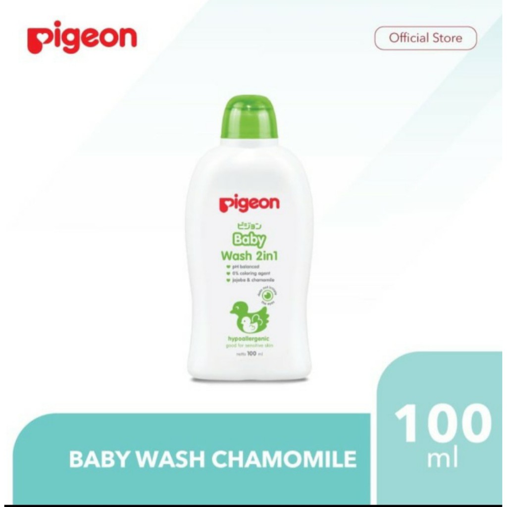 Pigeon Baby Wash 2in1 Hair and Body Hypoalergenic Travel Pack 100ml / Sabun Mandi Bayi Liquid Soap / Shampoo Bayi Travel Pack Newborn Baby