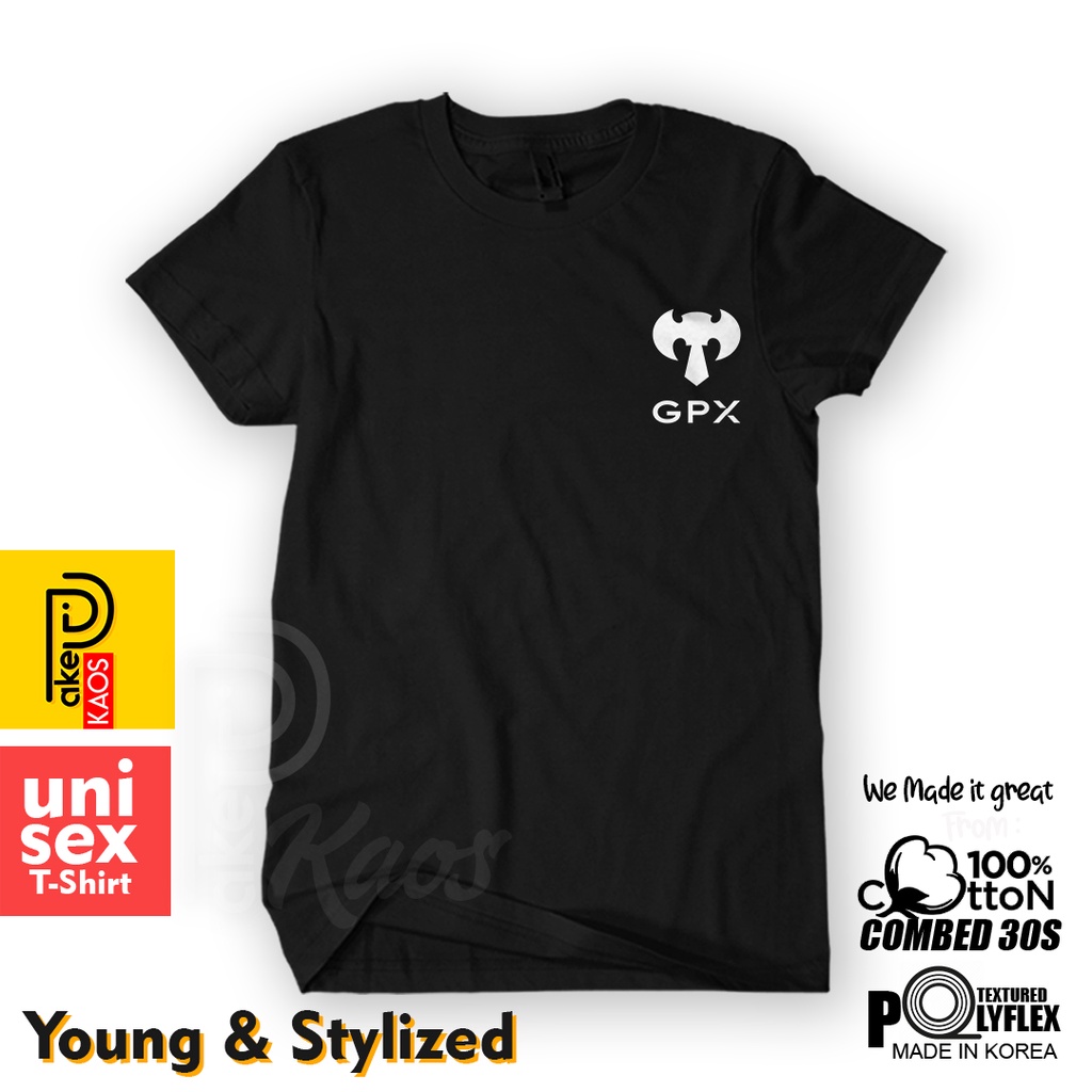BISA COD - Baju Kaos Distro Murah GPX ESPORTS LOGO Lengan Pendek Cotton 30s / Atasan Pria Wanita Model Terbaru 100% Original / T-Shirt Logo Tim Esport Gamer Geng Kapak