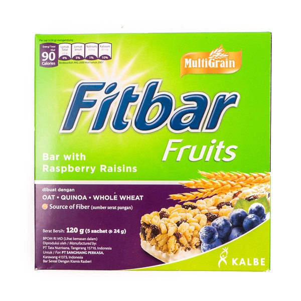 

FITBAR Fruits Box Healthy Snack Source of Fiber 100gr Kemasan 5x20gr
