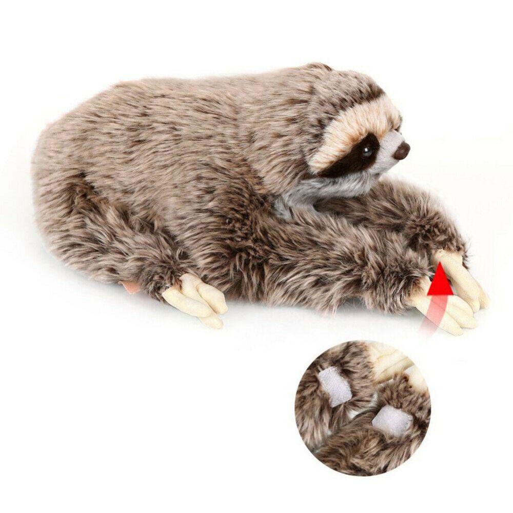 Rebuy Sloth Plush Toy Mainan Anak Ulang Tahun Boneka Binatang 35cm Tiga Berujung Hidup Nyata Lembut Mewah Sloth