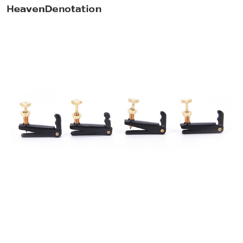 (Heavendenotation) 4pcs Tuner Tone Fine Adjuster Bahan Metal Untuk Biola 4 / 4 3 / 4