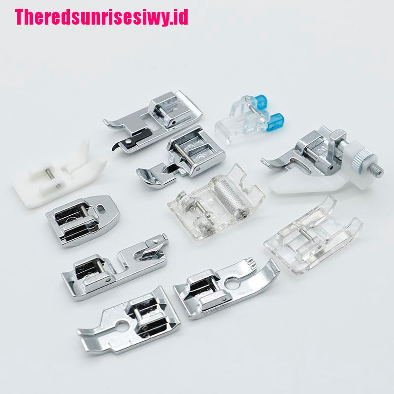 11pcs / Set Presser Foot Multifungsi Untuk Mesin Jahit Domestik