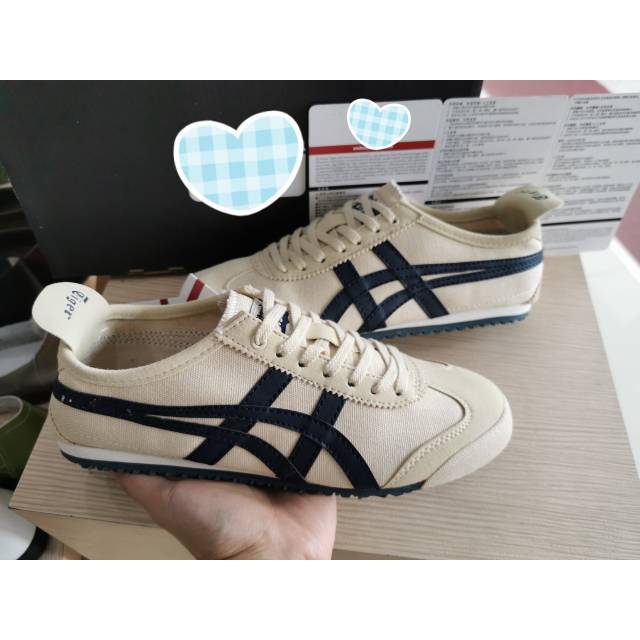 SepATu Canvas Lace New Edition Cream Navy[bisa COD/bayar di tempat]