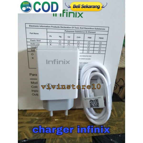 termurah Charger infinix Original 100% sesuai bawaan HP Casan infinix Smart5 Smart4 Charger infinix 