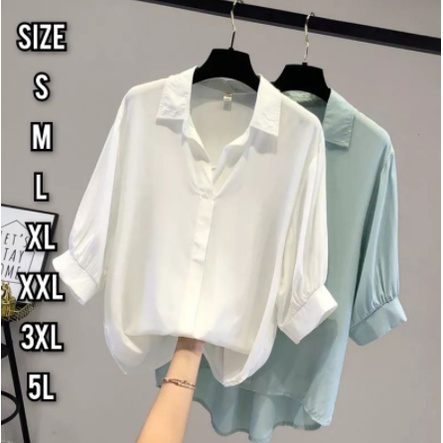 Kemeja Wanita Jumbo | Atasan Jumbo Wanita Size S M L XL 2XL 3XL 4XL | Kemeja Kalea Jumbo | Blouse Ju