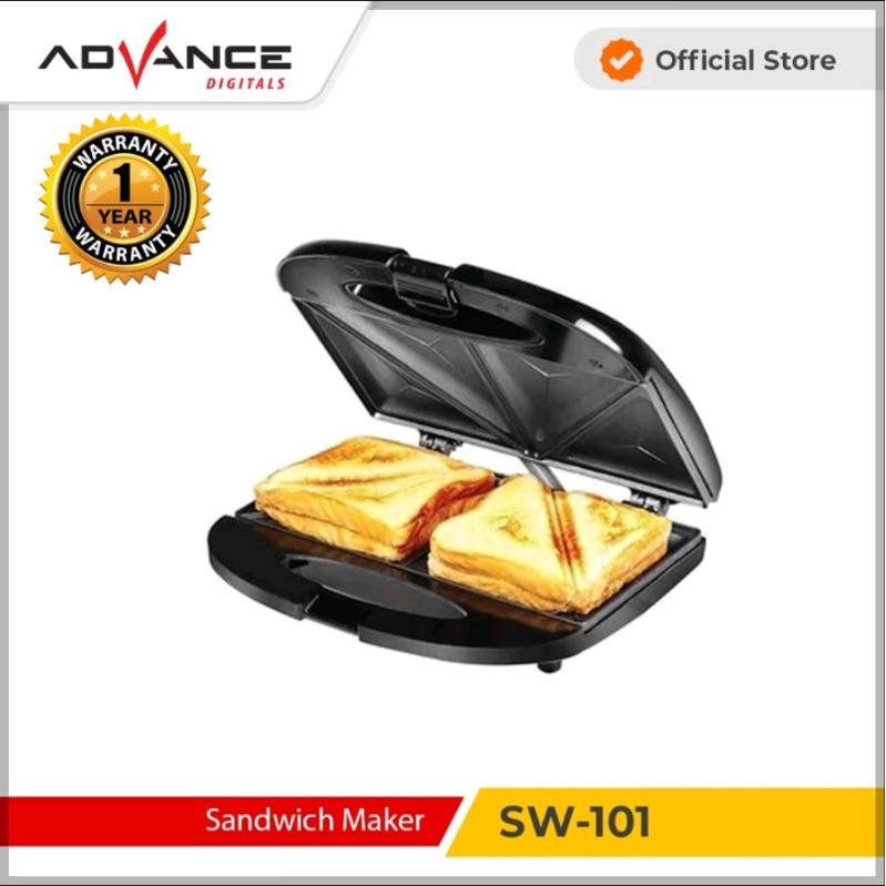 Advance Sandwich Maker SW-101 Mesin Pembuat Roti Lapis untuk Sarapan Garansi Resmi 1 tahun