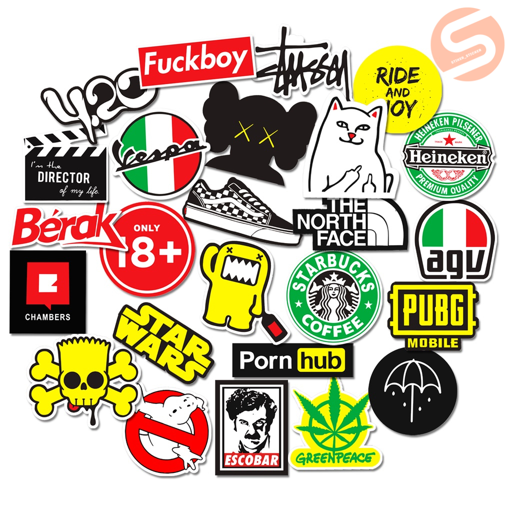 

Stiker Pack (25 Pcs) Stiker Mix 1 Stiker Helm Stiker Laptop Stiker HP Stiker Motor Stiker Logo Stiker Brand Stiker Aesthetic Stiker Koper Stiker Distro Stiker Keren Stiker Graftact Stiker Anti Air Stiker Anti Luntur Stiker Premium