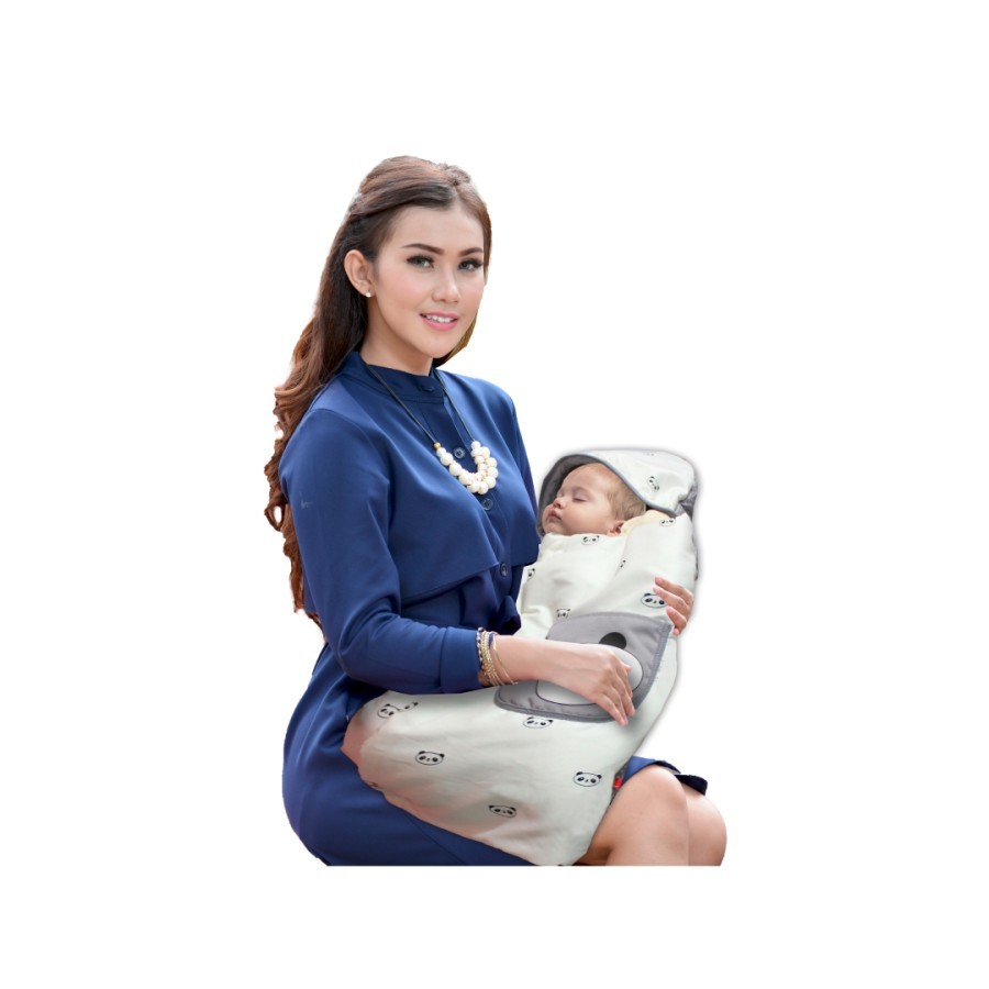 Baby Blanket Panda Series Abu Saku Print Obb 1311 Shopee Indonesia
