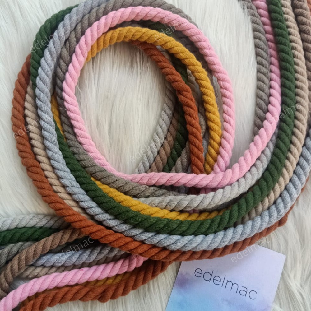 Ecer Tali Katun Macrame Colorful uk Besar Big Size Cotton Cord