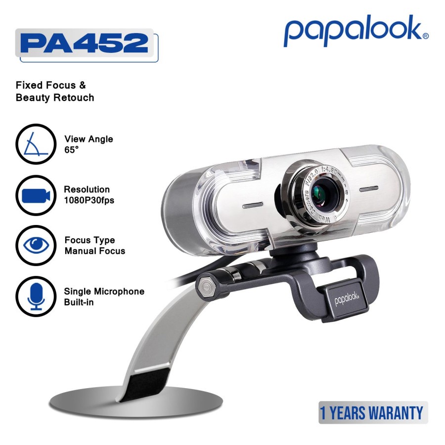 PAPALOOK Webcam 1080P 30 FPS Full HD with Microphone - PA452