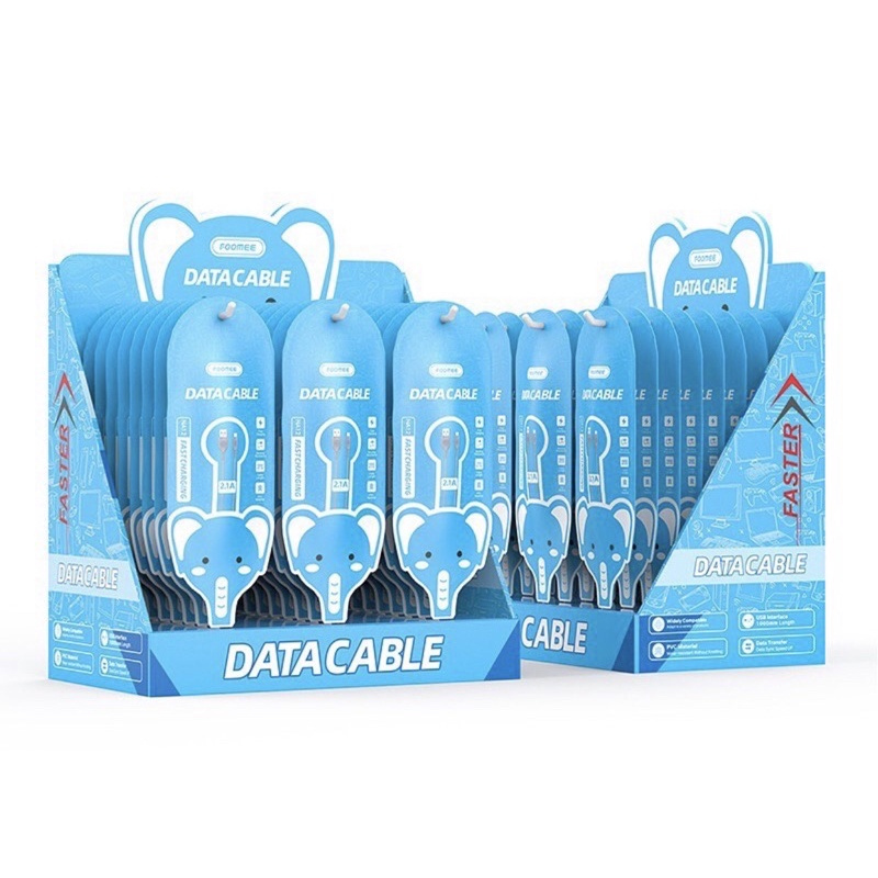 VIVAN CBC100S FOOMEE NA11 NA13 NA15 NT12 NK10E 2.4A DATA CABLE TYPE C COLORFUL ORGINAL PER PCS