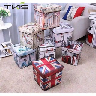 TKIS Bangku Motif Storage Box Organizer CUC 153 Kursi 