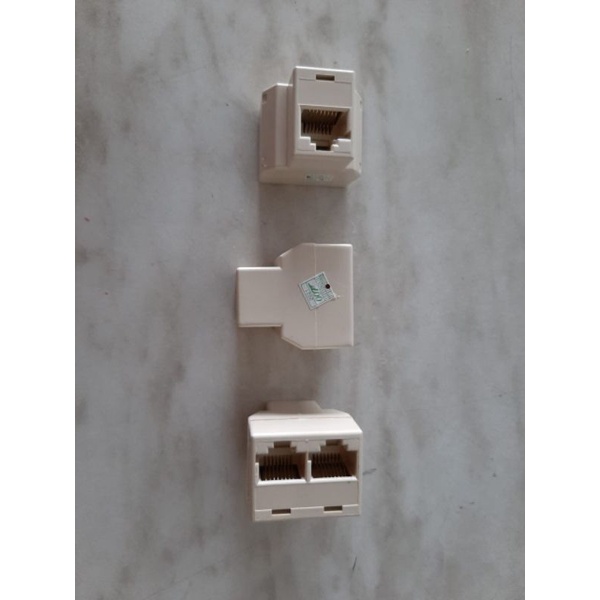 Barel RJ45 Double 1 - 2 - Sambungan Cabang Lan  - Cabang Input 1 Output 2