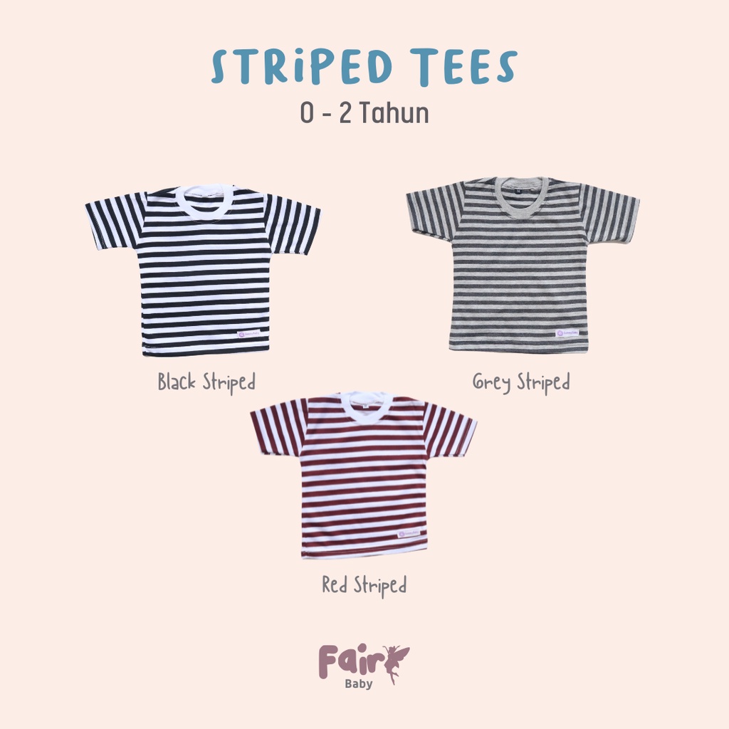 Fairy Baby Striped Tees Kaos Basic Salur Bayi