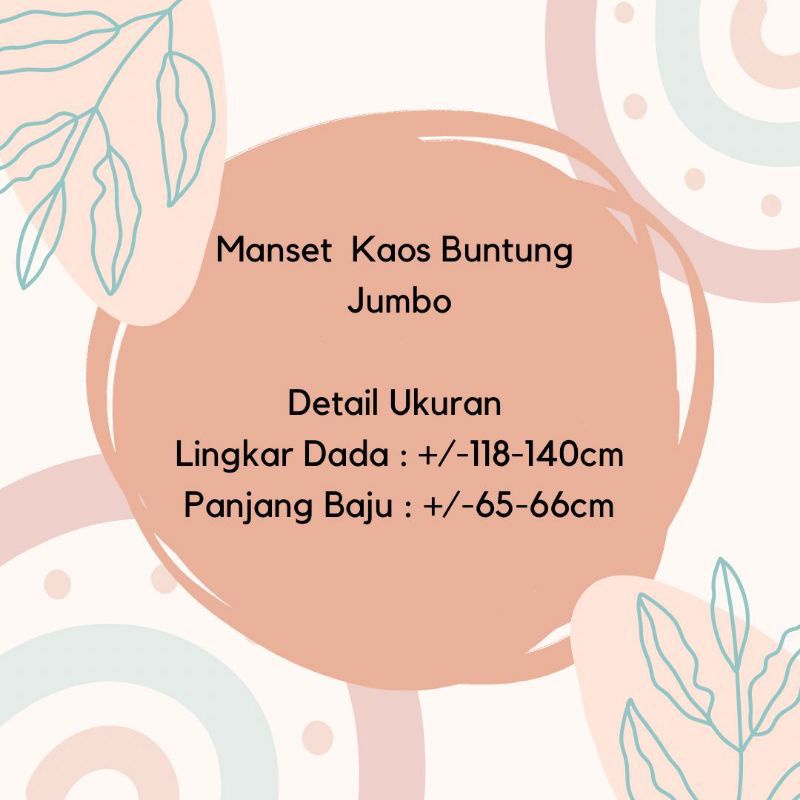 Manset Kaos Yukensi/Kaos Buntung Wanita size Jumbo