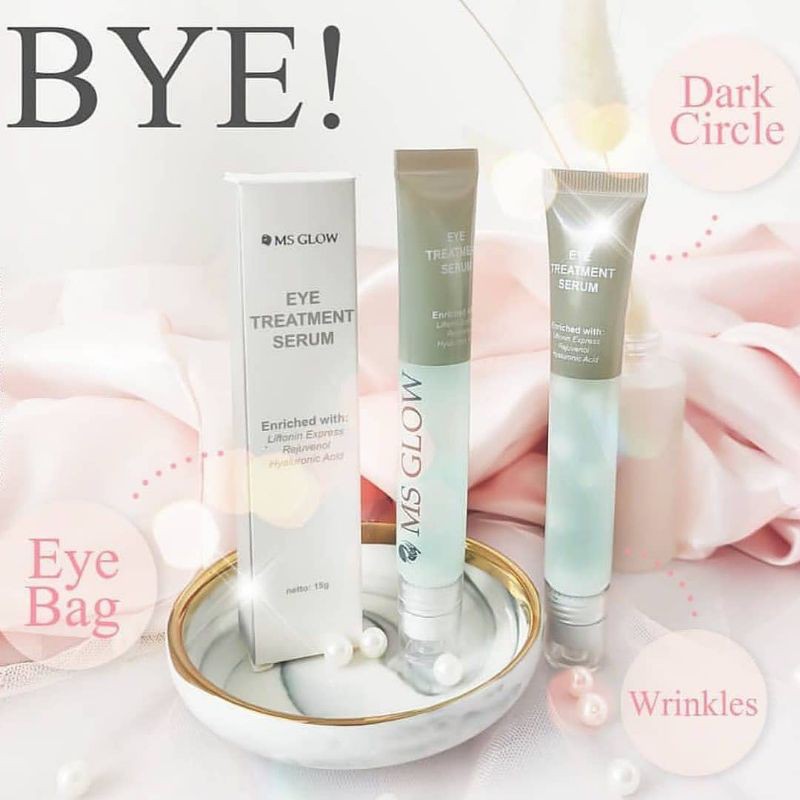 Eye Treatment Serum MS Glow / Serum Mata / Serum untuk Kantung Mata / Mencerahkan bawah mata / ORI