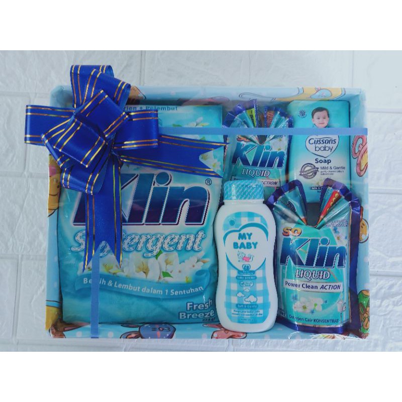 Parsel bayi parsel sambang bayi 23k BUTIK ANNISA-Biru