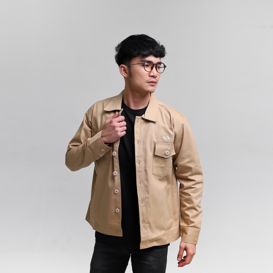 iNeat Zaku Trucker Jacket  Cream - Jaket Outer Pria