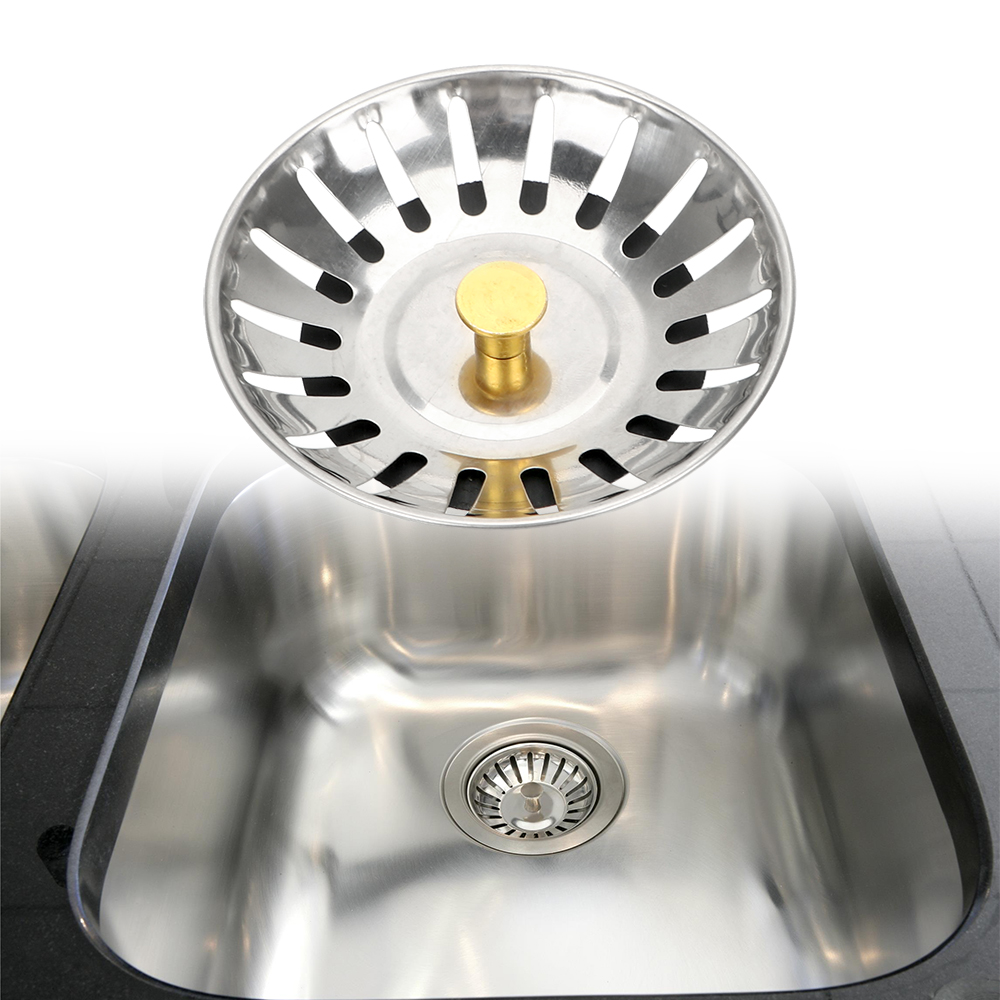 Kitchen Sink Strainer Stopper Waste Catcher Drain Bathroom Hair Catcher Stainless Steel Waste Plug Kitchen Accessories Shopee Indonesia