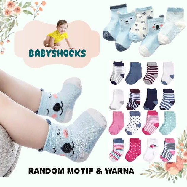 (12 Pasang) Kaos Kaki Bayi / Kaos Kaki Anak Usia 1 - 2 Tahun