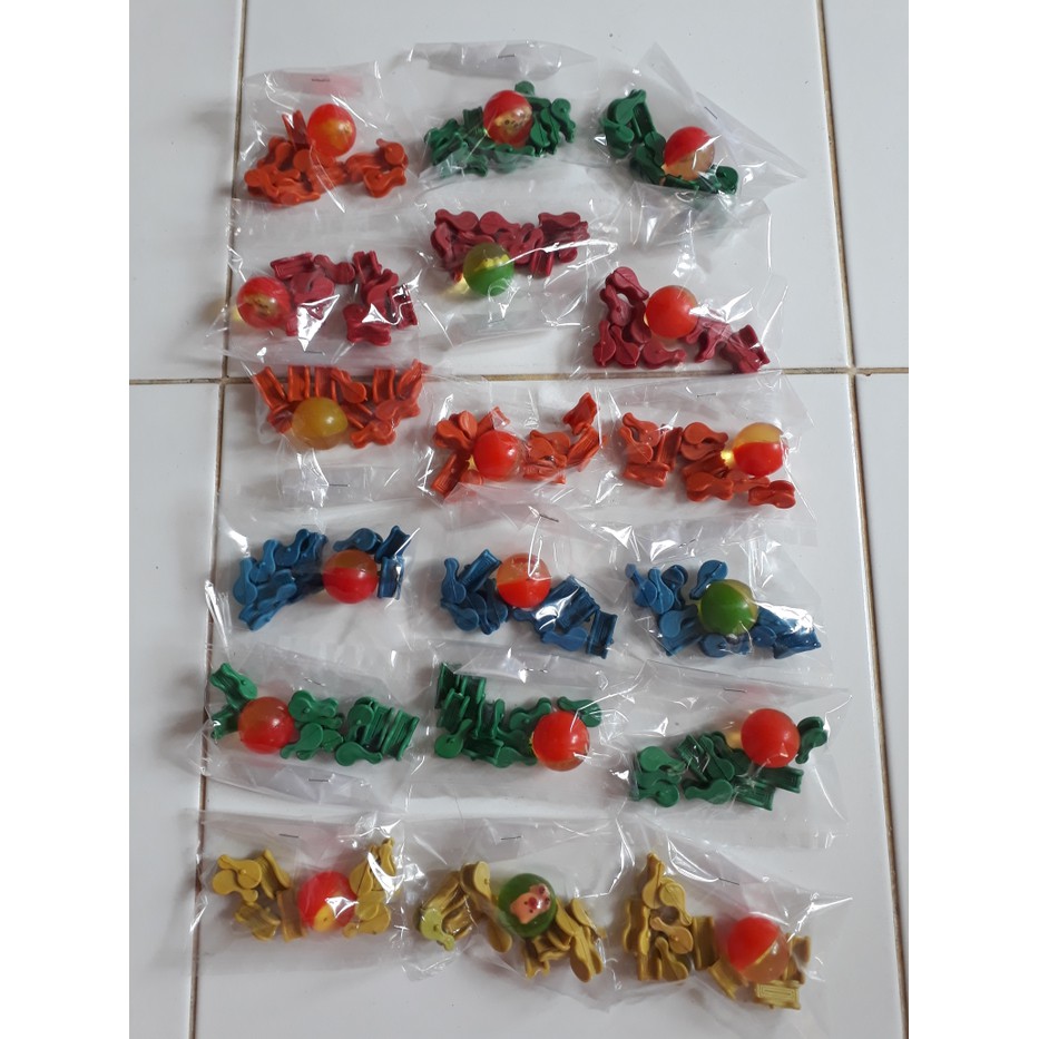 1 SET BOLA BEKEL KECIL DAN BIJI PLASTIK ISI 10PC