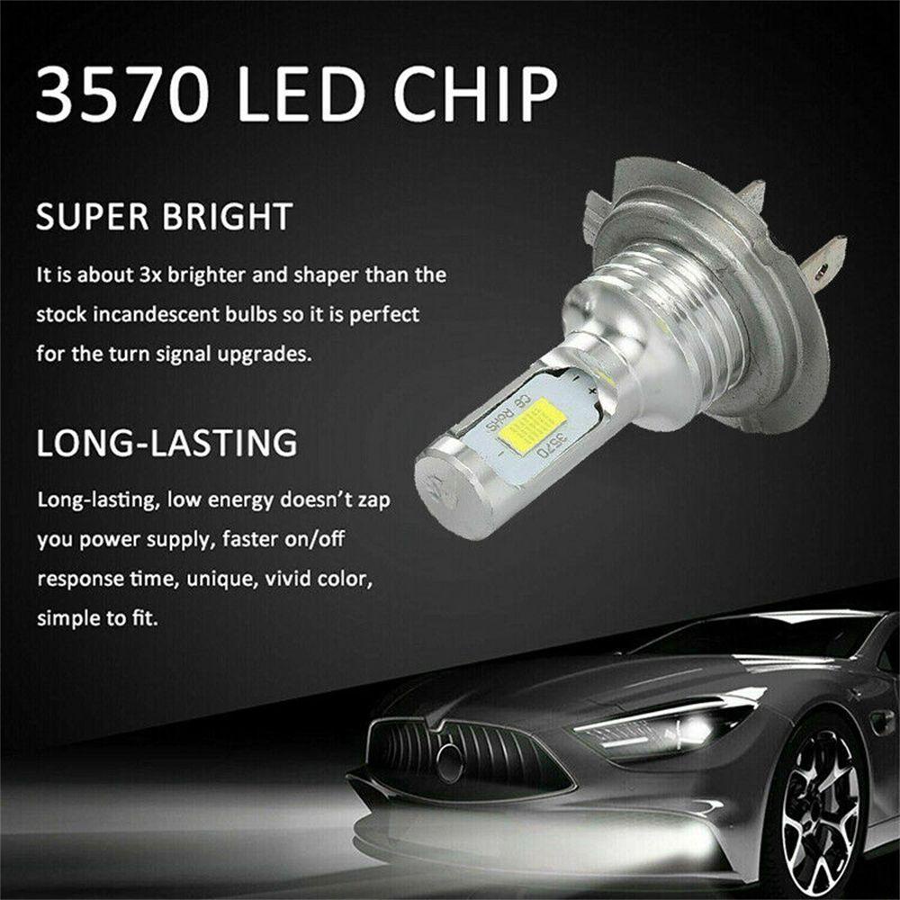 Preva 2Pcs/Set Lampu Kabut Mobil Terang Hi/Low Kit Beam COB Super Terang H7 DRL