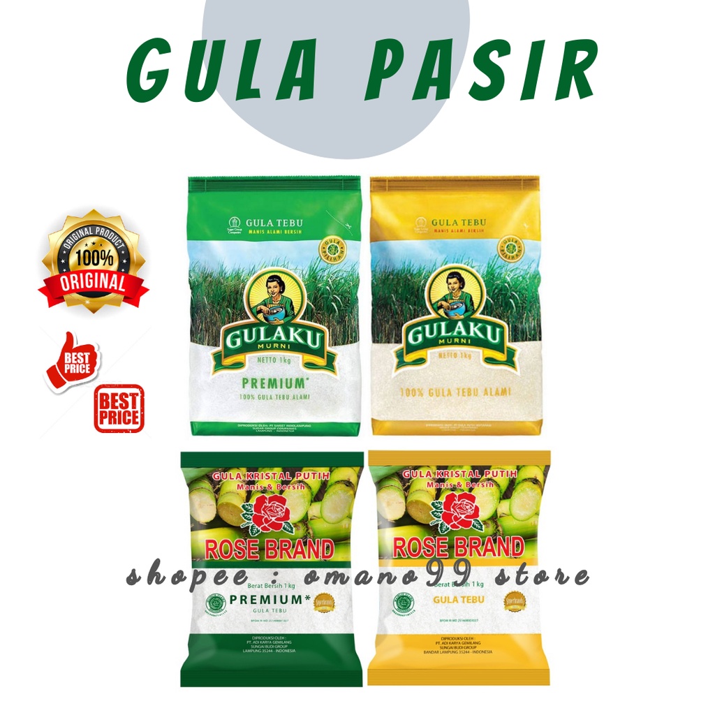 

Gula Pasir 1 Kg 1KG All Varian