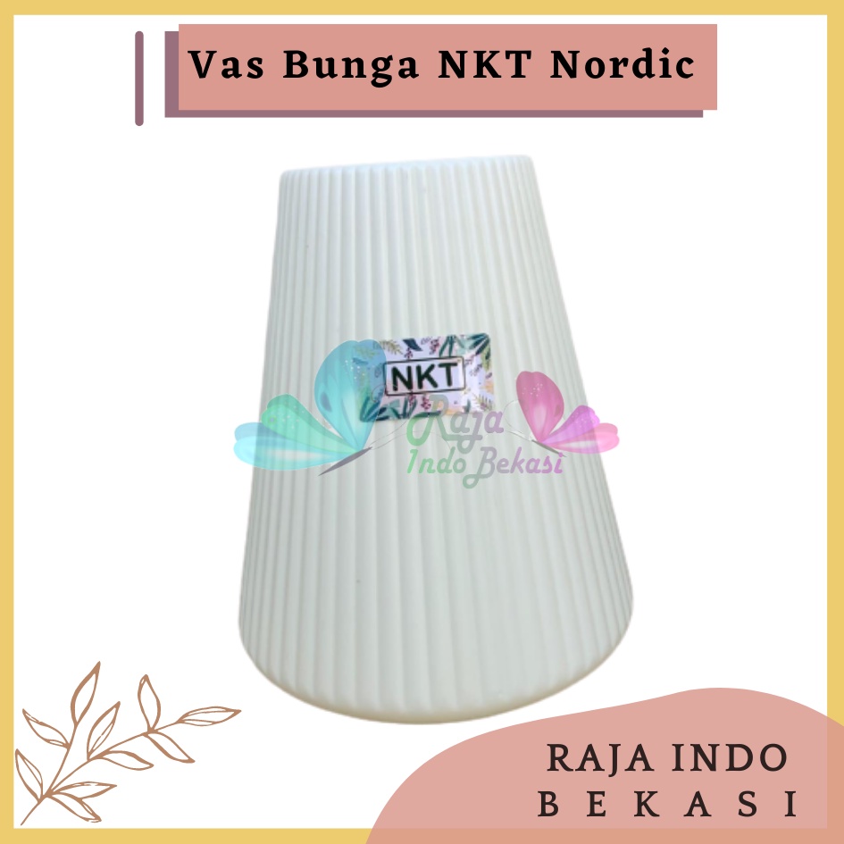 NKT VAS BUNGA NORDIC Vas Bunga Tanaman Aesthetic Imitasi Plastik Motif Cantik Murah Bagus Hiasan Meja Ruang Tamu Dekor Kantor Nordic Gold Style Besar Kaca - Vas Plastik Motif Texture Unik Lucu Wood Rhombus Diamond Wave Ceramics cocok untuk Pajangan