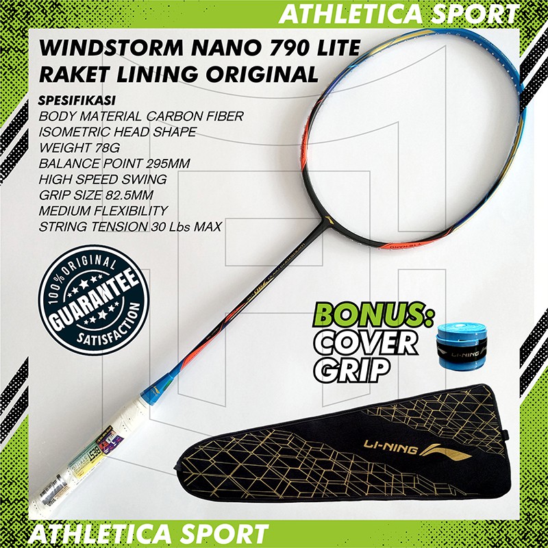 RAKET BADMINTON LINING WINDSTORM NANO 790 LITE ORIGINAL