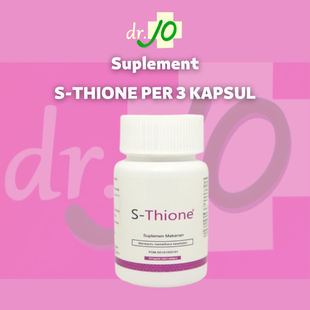 S-THIONE SUPLEMEN MENCERAHKAN | SUPLEMENT MAKANAN KLINIK DR.JO