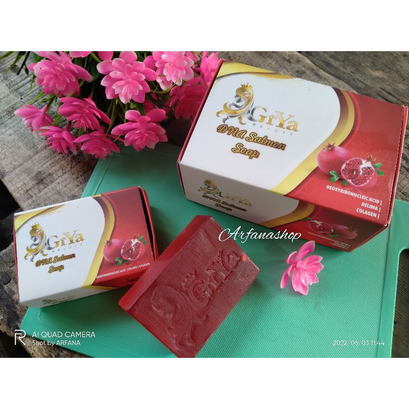 (GRATIS GN GLOW 1BOX) DNA SALMON GRYA BEAUTY SOAP / SABUN 1BOX