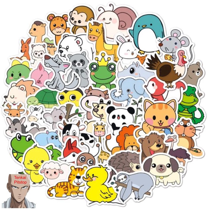 

Stiker Binatang Lucu / sticker animal 10 Pcs Random