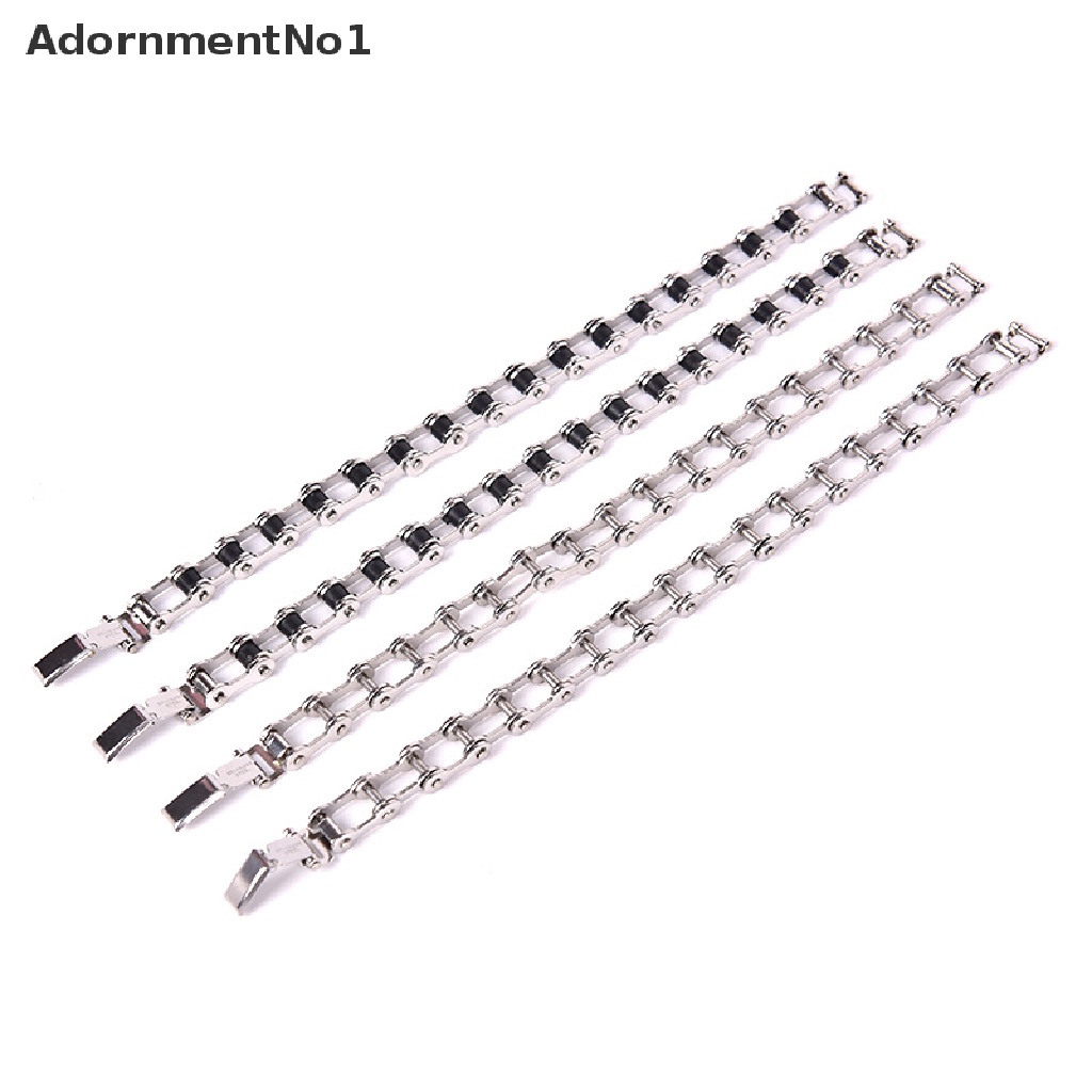 (AdornmentNo1) Gelang Tangan Rantai Stainless Steel Motif Motor + Sepeda Untuk Perhiasan Pria / Hadiah