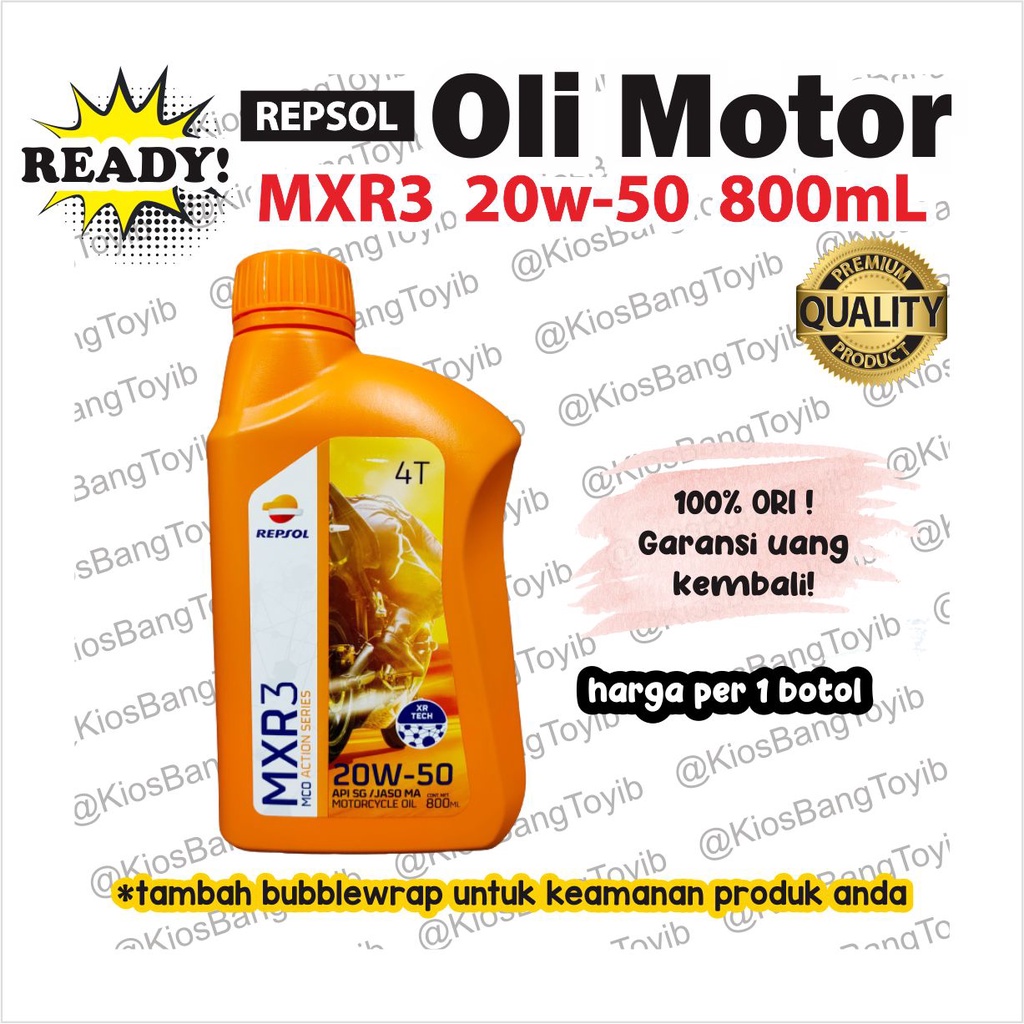 Oli Mesin Motor REPSOL MXR3 20W-50 800mL (100% ORI)