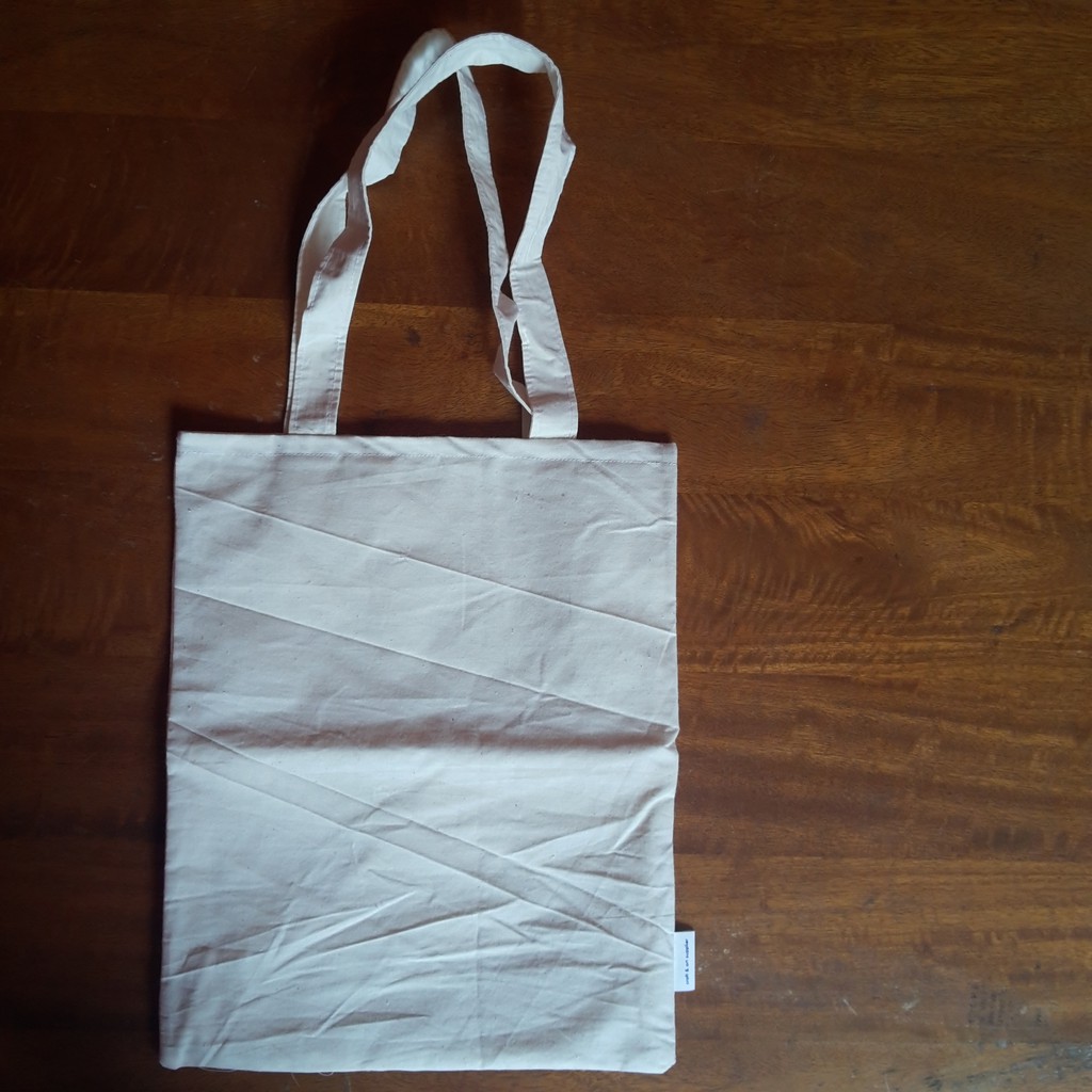 Tas Tote Polos Bahan Blacu Inner Spoundbond DIY media Tas Tote Polos Bahan Blacu Inner Spoundbond DIY media