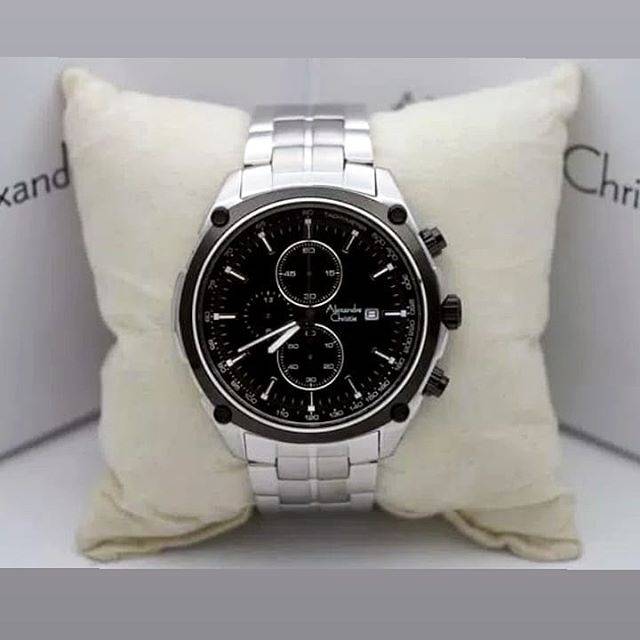 Alexandre Christie AC6469MC Pria Silver Black Original