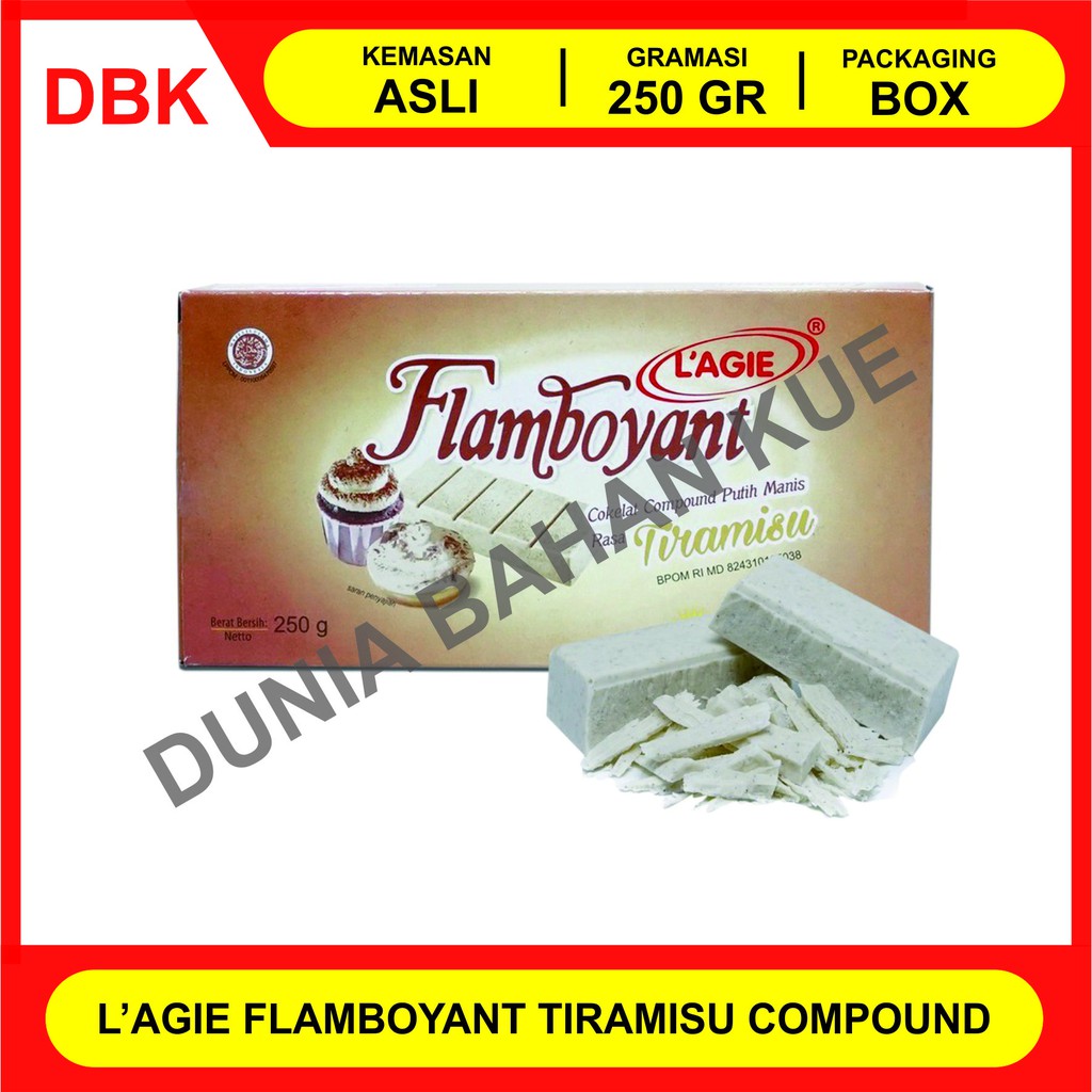 

LAGIE FLAMBOYANT COKLAT BATANG COMPOUND TIRAMISU 250 GR