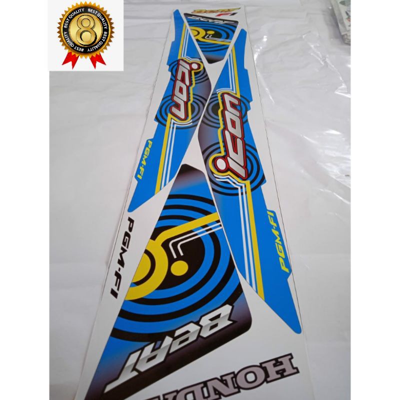 Striping Beat FI icon grafis biru variasi