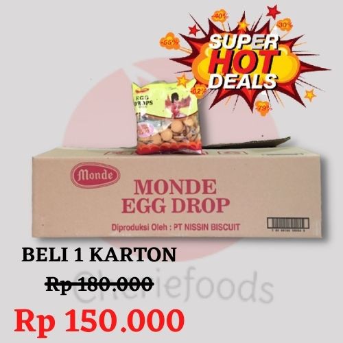 

Biscuit Monde Egg Drop 110gram - 1 KARTON