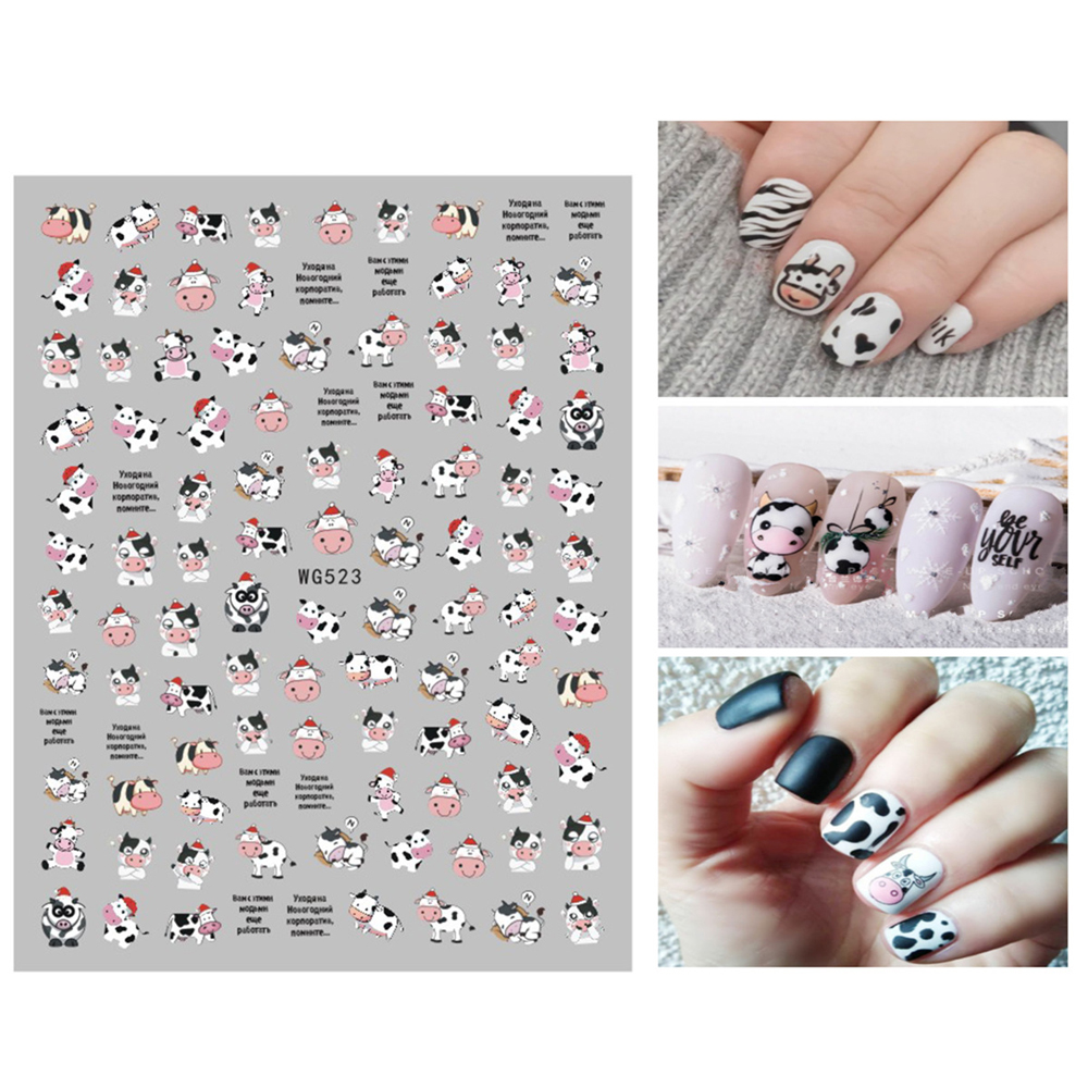 Stiker Kuku 3d Desain Kucing Keberuntungan Tahun Baru China Untuk Dekorasi Manicure Nail Art Diy 2021