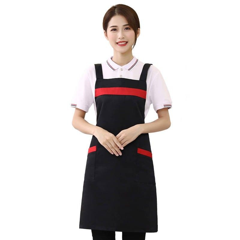 Apron celemek kombinasi bahan drill