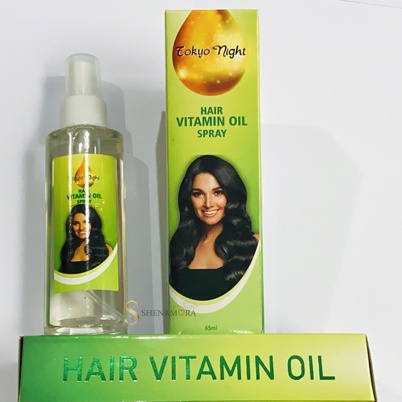 Tokyo Night Hair Vitamin Oil Spray With Vitamin E Dan Minyak Kemiri - 65 ml