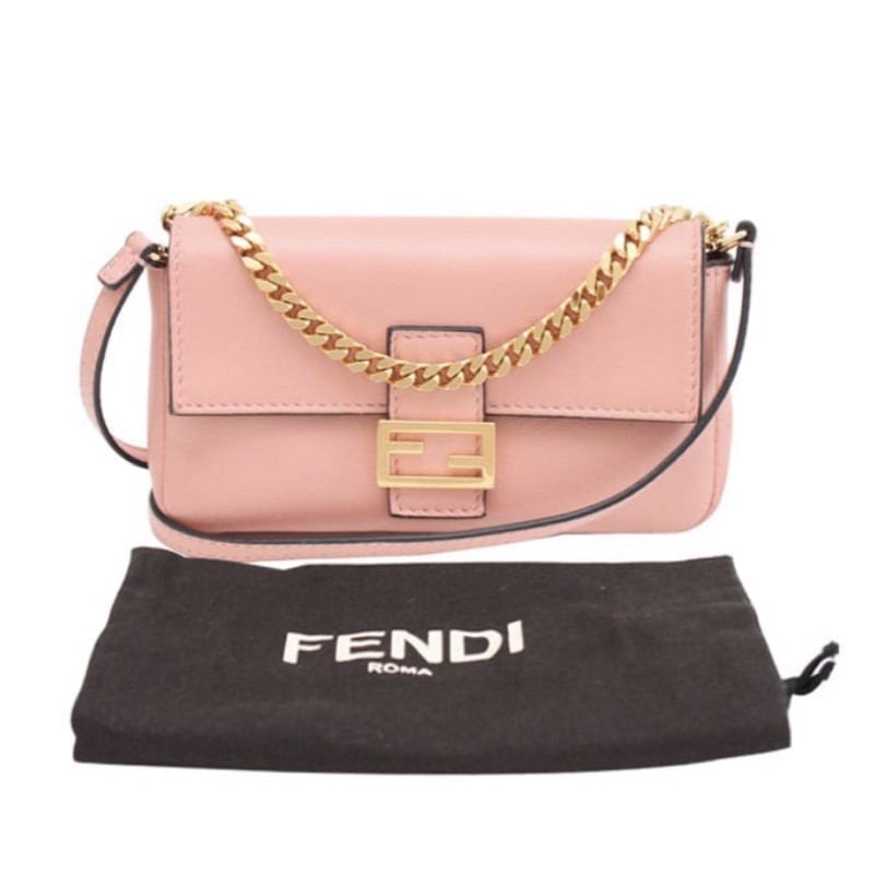 FENDI Micro Baguette Pink Sling Bag Preloved Authentic