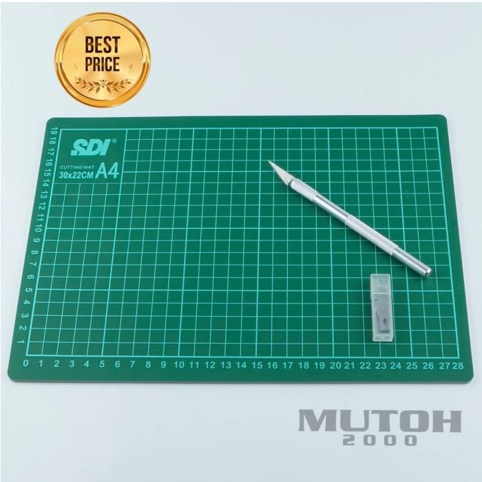 

Cutting Mat SDI A4 + Cutter Pen Import Berkualitas