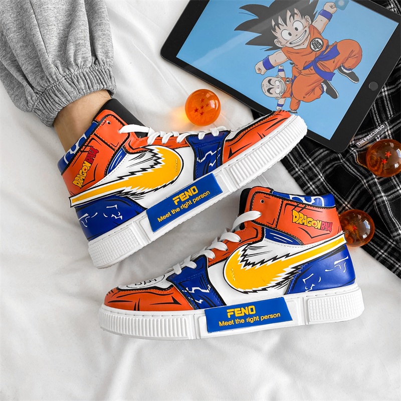 Anime Cosplay Kakarot Casual Sepatu Import Pria Running Sneaker Tinggi Dragon Ball Vegeta SON GOKU SAIYAN Keren Boots 210