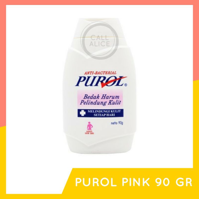 BEDAK PUROL ANTI BACTERIAL 90 GR - PINK ( TERMURAH )