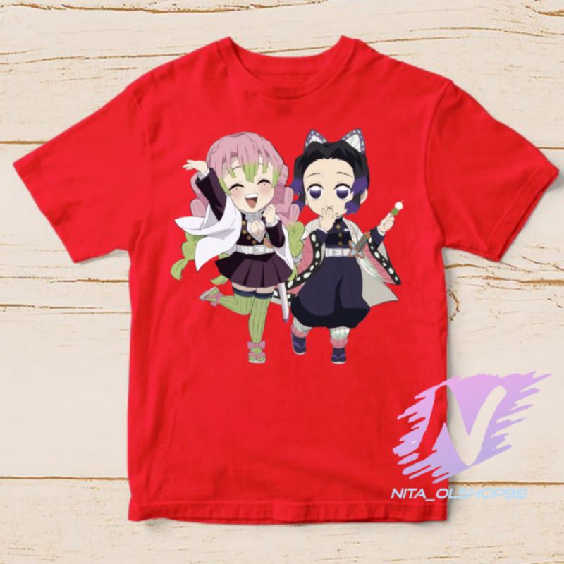 kaos pilar cinta dan shinobu kaos anak anime demon slayer