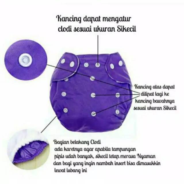 POPOK KAIN BERKANCING / CLODI BAYI DAPAT DICUCI